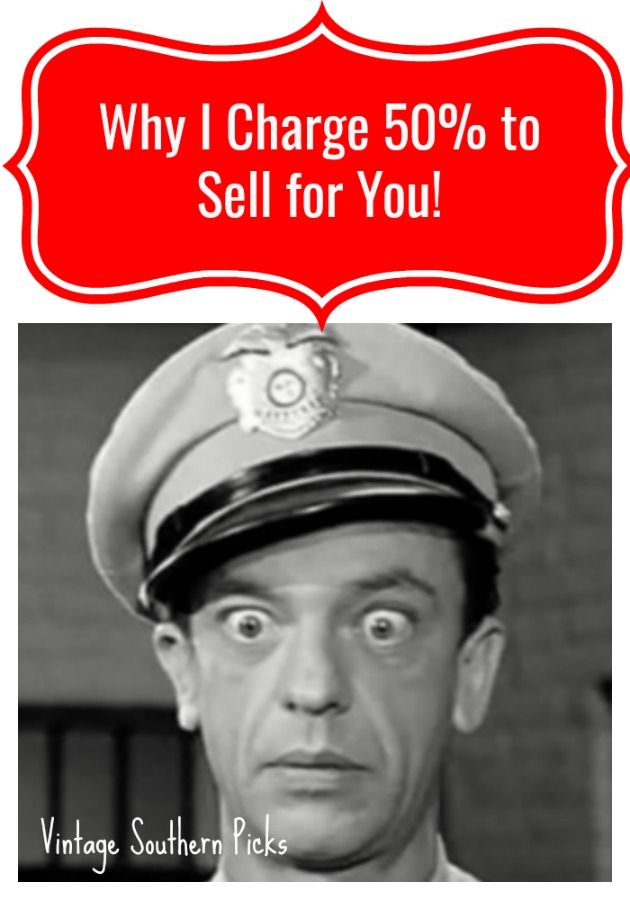 pinterest image on why I charge 50 percent to sell for you