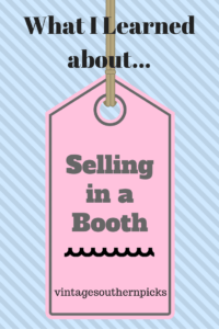 what I learned about selling in a booth