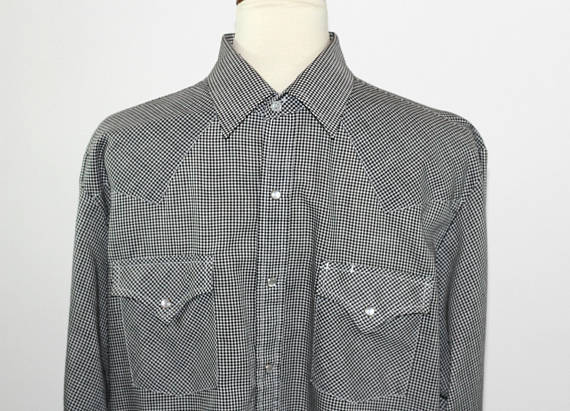 mens-black-white-check-western-shirt