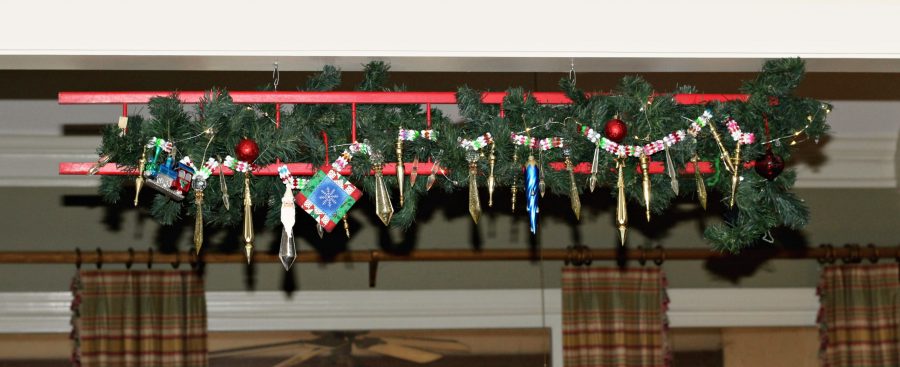 The Toy Red Ladder Christmas Arrangement red-ladder-christmas-arrangement