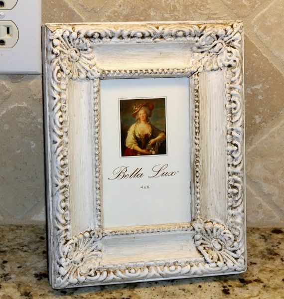 Picture frame with mixed Gesso and white paint