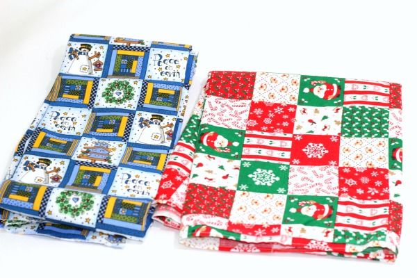 2 pieces christmas fabric