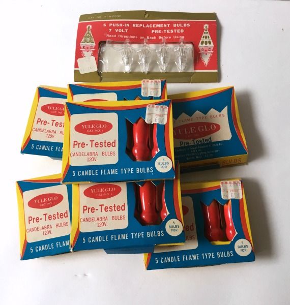 vintage flame type christmas bulbs